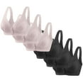 thumbnail image 1 of Posijego Front Closure Bra for Women 6 Pack No Underwire Breathable Everyday Bra Women's Wireless Comfort Bras, 1 of 4