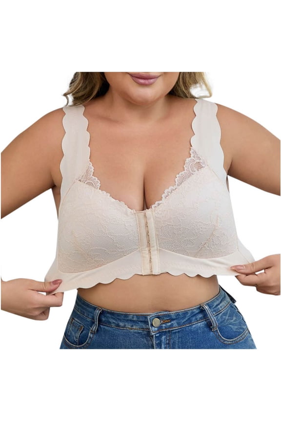Front Closure Bra for Women Plus Size Bras Women No Underwire Full Coverage Push up Everyday Bras