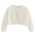 thumbnail image 1 of Posijego Girls Bolero Cardigan Long Sleeve Button down Open Front Knit Sweater Cardigans Princess Cover up Jackets, 1 of 5