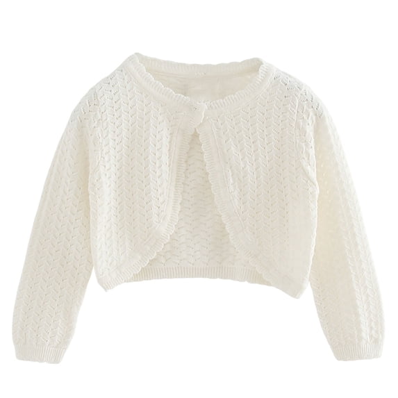 Posijego Girls Bolero Cardigan Long Sleeve Button down Open Front Knit Sweater Cardigans Princess Cover up Jackets