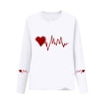 thumbnail image 1 of Posijego Girls Boys Graphic T-Shirts Valentine's Day Long Sleeve Shirt Heart Print Basic Tees Casual Spring Tops for Kids, 1 of 6