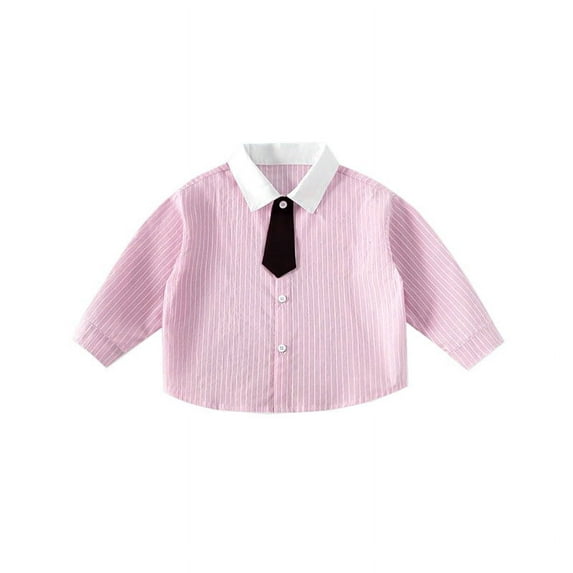 Posijego Girls Boys Long Sleeve Dress Shirts Button down School Uniform Shirt Cotton Tops Size 2-15Y