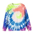 thumbnail image 1 of Posijego Girls Boys Tie-Dye Sweatshirt Long Sleeve Pullover Spring Trendy Sweatshirts Tops for Toddlers Kids, 1 of 3