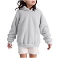 thumbnail image 1 of Posijego Girls Fleece Hoodies with Cute Ears Soft Comfort Fuzzy Long Sleeve Sweatshirts Pullover Coats Size 5-15 Years, 1 of 6