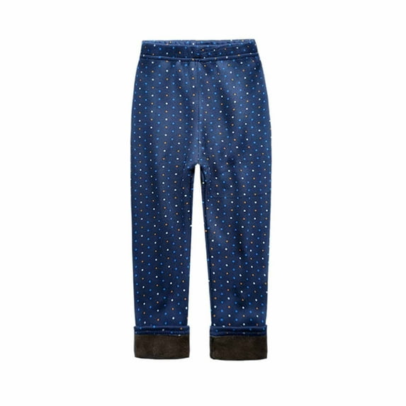 Posijego Girls Fleece Lined Leggings Winter Thick Tights Print Stretchy Warm Leggings for Cold Weather