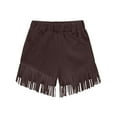 thumbnail image 1 of Posijego Girls Fringe Shorts Boho Vintage Shorts High Waist Vacation Summer Shorts with Pockets, 1 of 6