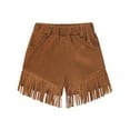 thumbnail image 1 of Posijego Girls Fringe Shorts Boho Vintage Shorts High Waist Vacation Summer Shorts with Pockets, 1 of 6