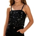 thumbnail image 1 of Posijego Girls Sequin Tank Tops Party Dance Camisoles Glittery Sleeveless Cami Tank Tops for Little Girls Age 2-15 Years, 1 of 9