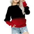 thumbnail image 1 of Posijego Girls Sweatshirt Color Block Long Sleeve Pullover Top Lightweight Cozy Shirt Kids Spring Fall Outfit, 1 of 4