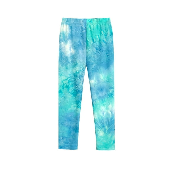 Posijego Girls Tie Dye Leggings for Little Girls High Elastic Waist Comfort Stretch Tight Pants 3-14T