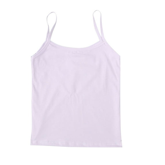 Posijego Girls Undershirts for Little Girls Camisoles Spaghetti Straps Cotton Cami Dance Tank Tops