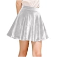 thumbnail image 1 of Posijego Girls Velour Skirts Elastic Waist Flowy Velvet Skirt Vintage Party A-Line Skirt Little Girls, 1 of 9