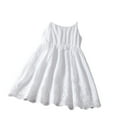 thumbnail image 1 of Posijego Girls White Dress Cotton Puff Short Sleeve A-Line Dresses Toddler Girls Summer Casual Sundresses, 1 of 7