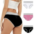 thumbnail image 1 of Posijego High Waist Underwear for Women 3 Pack Briefs Full Coverage Breathable Plus Size Panties Multipack, 1 of 9