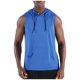 thumbnail image 1 of Posijego Hooded Tank Tops for Men Lightweight Casual Sleeveless Shirts Breathable Stretch Athletic Workout Tank Tops, 1 of 9