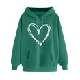 thumbnail image 1 of Posijego Hoodie for Women Spring 2025 Sweatshirts Hooded Long Sleeve Heart Graphic Printed Pullover Tops, 1 of 6