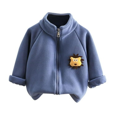 Posijego Infant Baby Boys Girls Fleece Jacket Stand Collar Full Zip Coat Spring Fall Outerwear for Kids