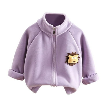 Posijego Infant Baby Boys Girls Fleece Jacket Stand Collar Full Zip Coat Spring Fall Outerwear for Kids