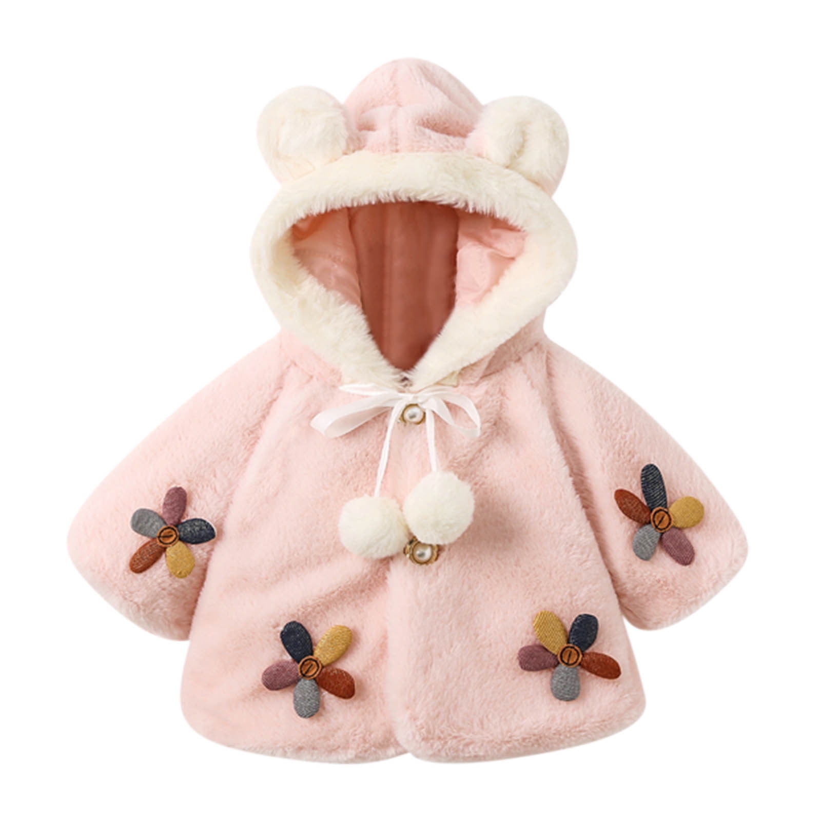 Posijego Infant Baby Girl Fleece Jacket Christmas Hooded Overcoat