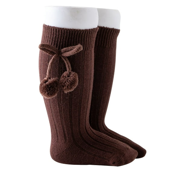 Posijego Kids Baby Girls Stockings Knee High Socks with Bows Toddler Girls Cute Knit Tube Long Socks Age 0-3 Years