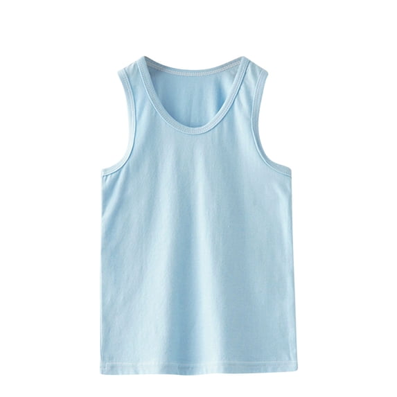 Posijego Kids Boys Girls Cotton Tank Tops Summer Casual Comfort Sports Sleeveless Shirts Soft Basic Undershirts