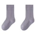 thumbnail image 1 of Posijego Kids Boys Girls Crew Socks School Uniform Dress Socks Breathable Casual Athletic Cotton Socks 3-12 Years, 1 of 2