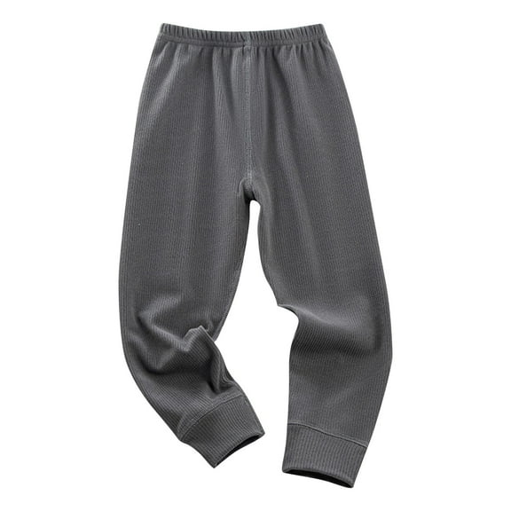 Posijego Kids Boys Girls Pajamas Pants Solid Color Soft Cotton Lounge Bottom Pants Sleepwear Trousers