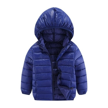 Posijego Kids Boys Girls Puffer Jacket Zip up Hooded Winter Coat Child Lightweight Warm Outerwear 3-16 Years