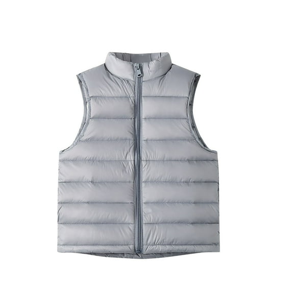 Posijego Kids Boys Girls Puffer Vest Full Zipper Stand Collar Sleeveless Lightweight Quilted Coats 4-16T