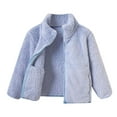 thumbnail image 1 of Posijego Kids Fleece Jacket with Pockets Boys Girls Winter Fuzzy Coat Zip up Long Sleeve Outerwear Coats, 1 of 4