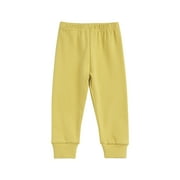 Posijego Kids Girls Boys Cotton Lounge Pants Little Boys Girls Solid Color Pajamas Pants Bottoms Trousers