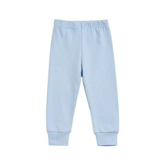 Posijego Kids Girls Boys Cotton Lounge Pants Little Boys Girls Solid Color Pajamas Pants Bottoms Trousers