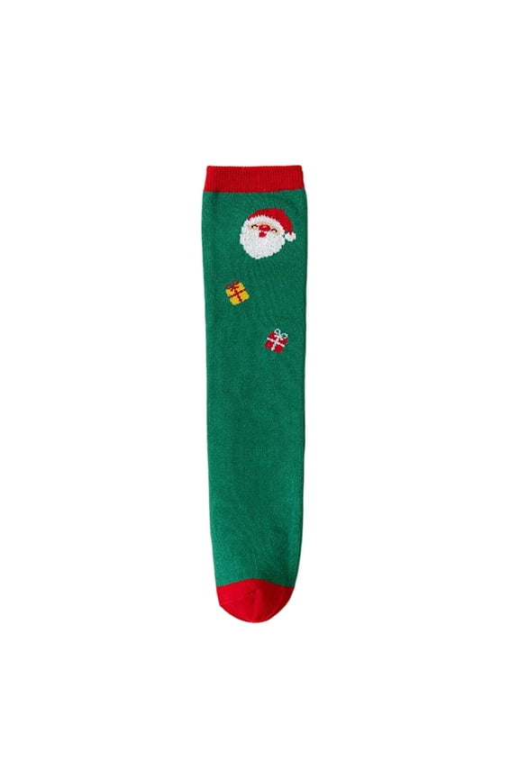 Kids Girls Christmas Stockings for Little Girls Knee High Socks Fall Winter Long Tube Socks Cotton Socks