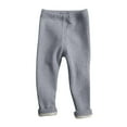 thumbnail image 1 of Posijego Kids Girls Fleece Lined Leggings Stretch Knit Winter Warm Tights Solid Color Full Length Leggings, 1 of 4
