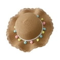 thumbnail image 1 of Posijego Kids Girls Straw Hat Beach Vacation Sun Hat for Little Girls Wide Brim Sun Protection Hat Summer Outdoor, 1 of 5
