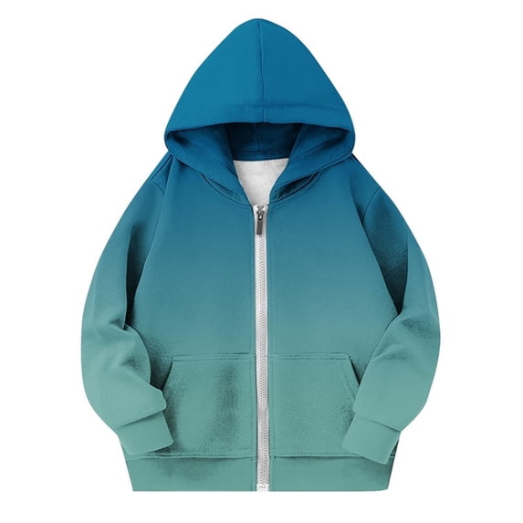 Posijego Kids Girls Zip up Sweatshirt with Hooded Solid Color Lightweight Casual Spring Fall Outerwear Jackets