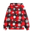 thumbnail image 1 of Posijego Kids Hoodies Christmas Outfit Boys Girls Snowflake Print Hooded Long Sleeve Sweatshirts with Pocket, 1 of 4