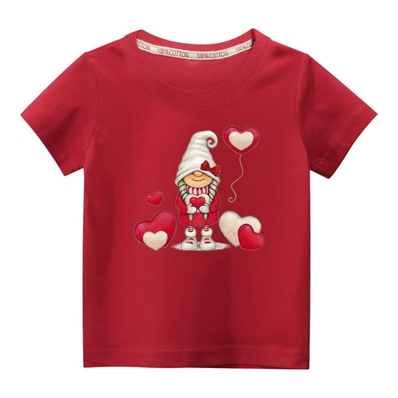 Posijego Kids Shirts Baby Boys Girls Cute Short Sleeve Graphic Tees Crew Neck T-Shirts Toddler Cotton Tops