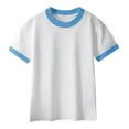 thumbnail image 1 of Posijego Kids Short Sleeve Shirts Toddler Boys Girls T-Shirts Causal Summer Tees Cotton Tops, 1 of 9