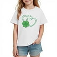 thumbnail image 1 of Posijego Kids St Patrick's Day Shirts Toddler Boys Girls Cotton Short Sleeve Clover Graphic T-Shirts Summer Tops, 1 of 9