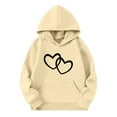 thumbnail image 1 of Posijego Kids Valentine's Day Hoodie Boys Girls Cute Sweatshirt Hooded Long Sleeve Love Graphic Tops, 1 of 4