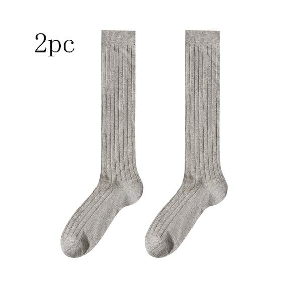 Posijego Knee High Socks for Women Summer Cotton Socks Breathable Lightweight Casual Socks Solid Color Dress Socks