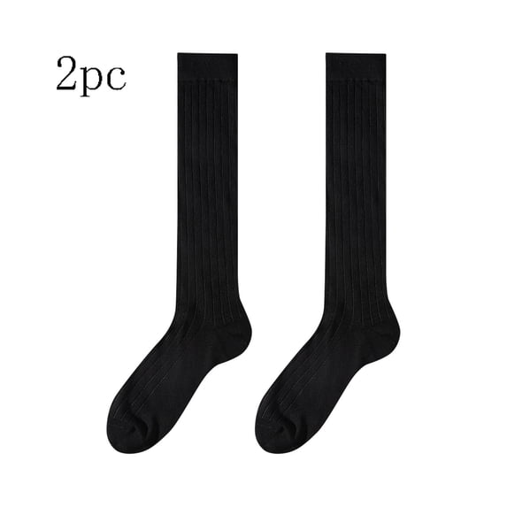 Posijego Knee High Socks for Women Summer Cotton Socks Breathable Lightweight Casual Socks Solid Color Dress Socks