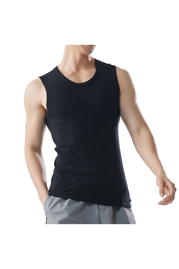 L-4XL Mens Cotton Tank Tops Soft Sleeveless Shirts Summer Casual Basic Undershirts Tee for Men