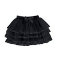 thumbnail image 1 of Posijego Little & Big Girls Mesh Skirts Birthday Party Bow Elastic Waist Ruffled Tiered Princess Short Skirts, 1 of 6
