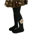 thumbnail image 1 of Posijego Little Girl Tights Floral Knit Warm Stockings Winter Warm Toddler Tights for Cold Weather 2-12 Years, 1 of 5