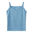 thumbnail image 1 of Posijego Little Girls Floral Camisole Tops Spaghetti Straps Tank Top Toddler Girls Basic Undershirts Sleeveless Tank Tees, 1 of 3