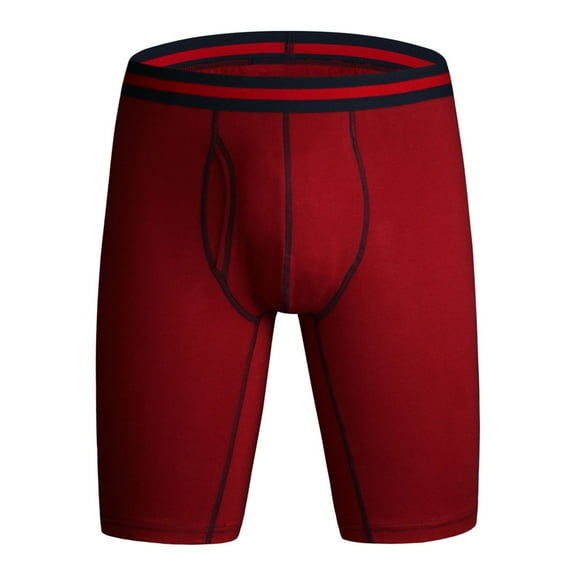 Posijego Long Legs Boxer Briefs for Men Athletic Workout Breathable Underwear Comfortable Cotton Underpants