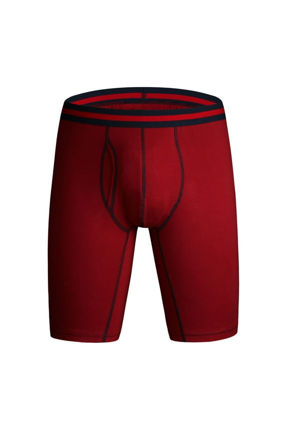 Long Legs Boxer Briefs for Men Athletic Workout Breathable Underwear Comfortable Cotton Underpants