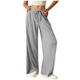 thumbnail image 1 of Posijego Lounge Pants for Women Drawstring High Waist Wide Leg Casual Pants Loose Comfy Running Pants, 1 of 6